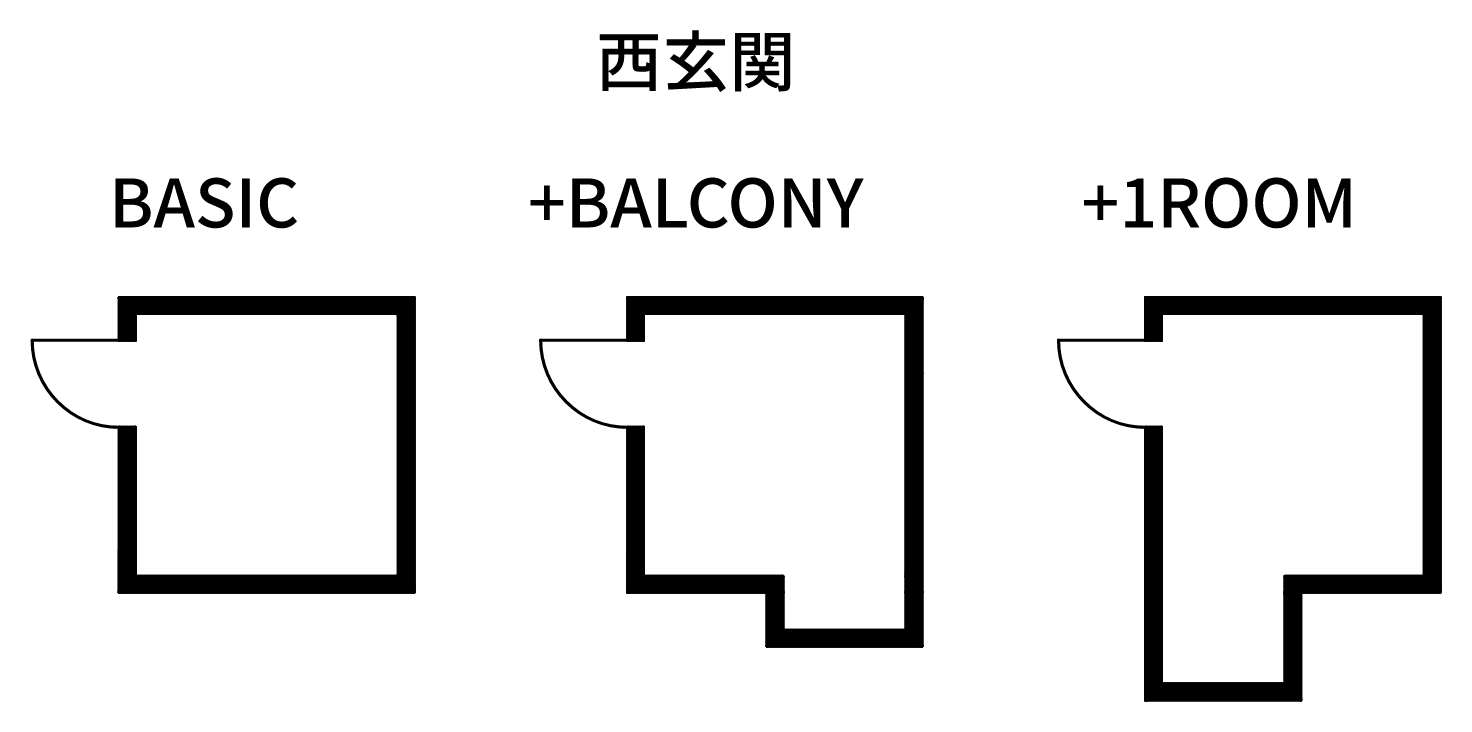 西玄関